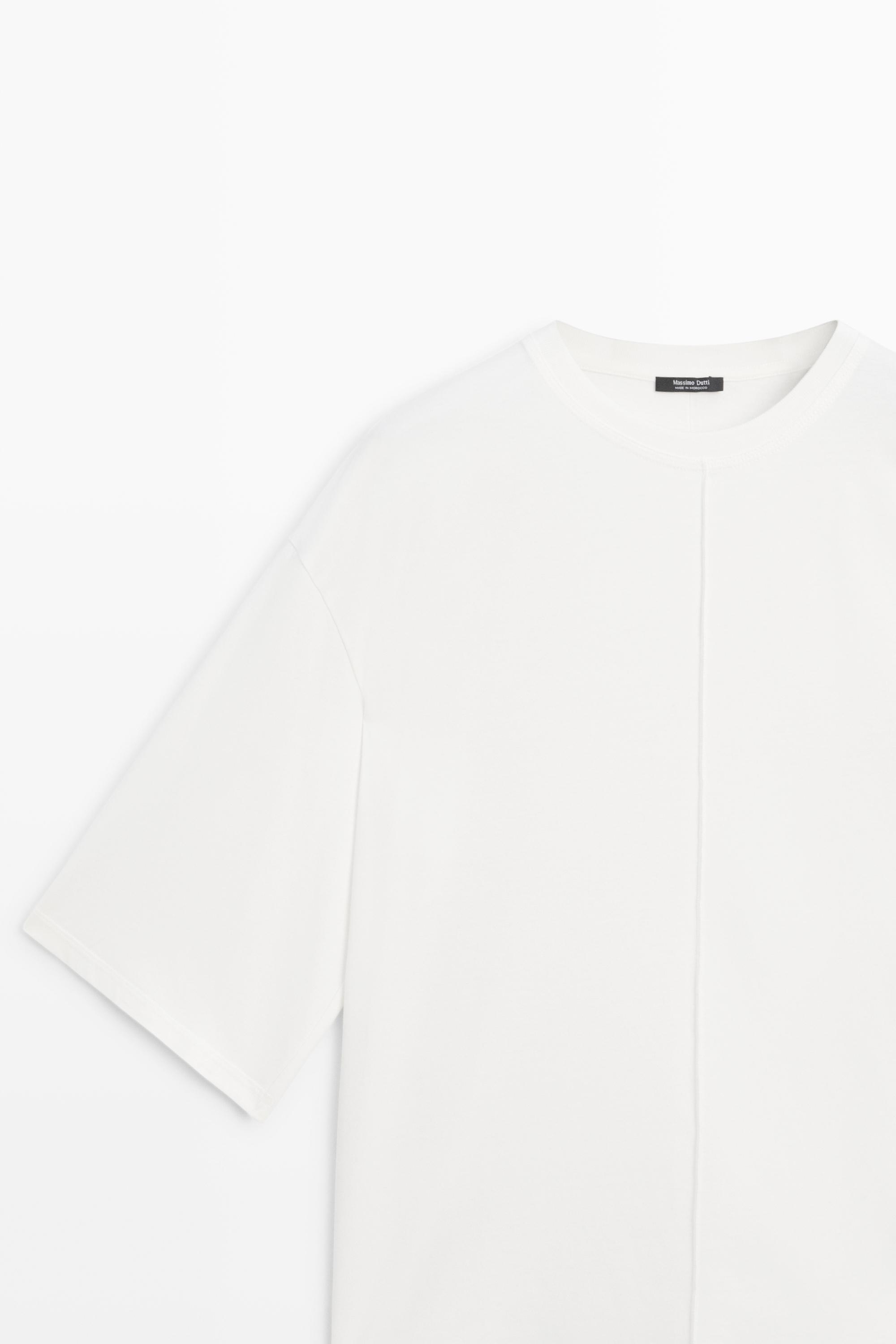 100% cotton short sleeve seamed T-shirt